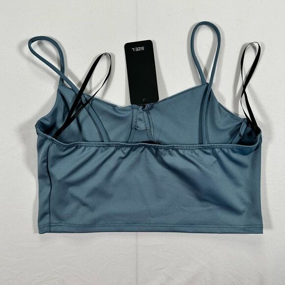 NWT Women’s Two Swimsuit Tops - Blue - 1 Bikini/ 1 Tankini - Size Large & XL - Picture 7 of 8